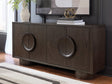 Veeda Dark Brown Contemporary Accent Cabinet Front