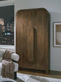 Thoren Medium Brown Mango Wood Accent Cabinet front angle