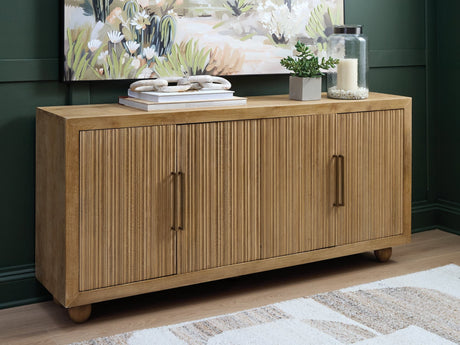 Niam Light Antique Beige Accent Cabinet front view