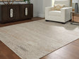 Bachus Multi 7'10" x 10' Area Rug laid flat showing abstract trellis design