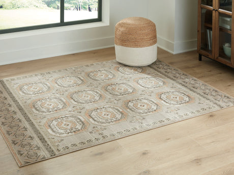 Bachby Multi 5'3 x 7 area rug front view