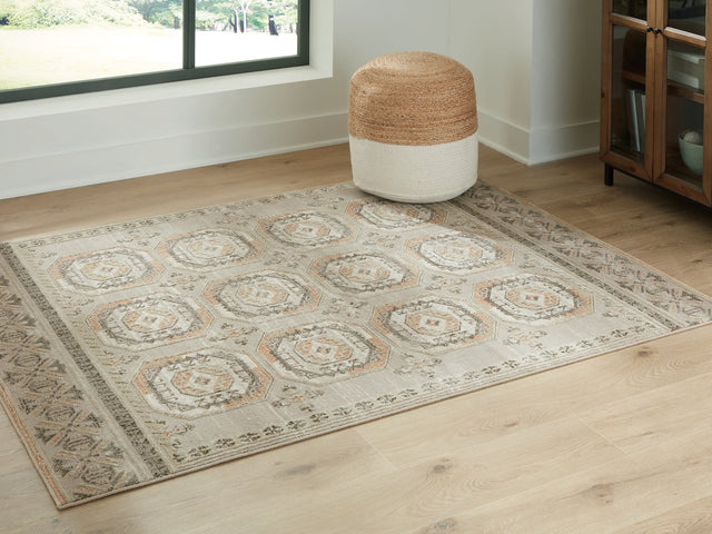 Bachby Multi 5'3 x 7 area rug front view