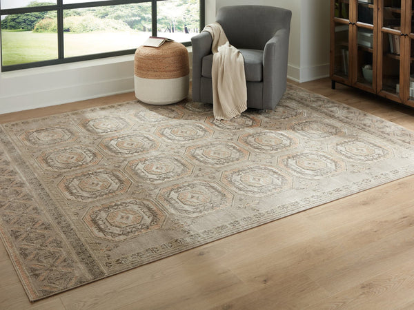 Bachby multi 7 foot 10 inch by 10 foot area rug front view