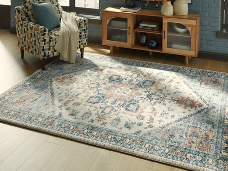 Wallney Multi-Color 7'6" x 9'6" Memory Foam Area Rug front view