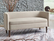 Wainner Beige Accent Bench front view