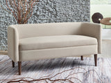 Wainner Beige Accent Bench front view