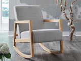 Wychworth Gray/Natural Accent Chair angled front view