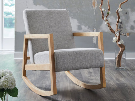 Wychworth Gray/Natural Accent Chair angled front view