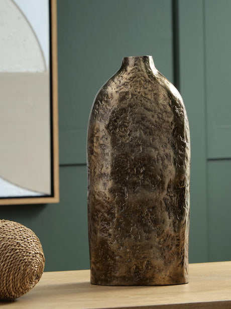 Wallmond Antique Brass Finish Vase front view