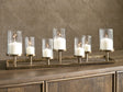 Wallmond candle holder with antique brass finish showing front view
