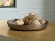 Wallmen tray in champagne gold finish, top view