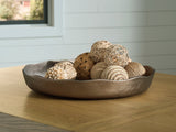 Wallmen tray in champagne gold finish, top view