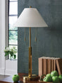Haigwood gold finish table lamp front view