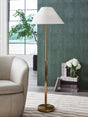 Haigwood Gold Finish Floor Lamp front view with empire shade