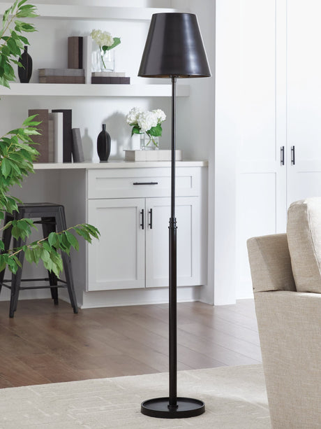 Wimner Floor Lamp in antique bronze finish front view