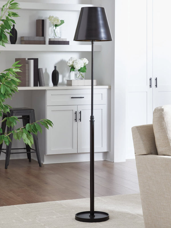 Wimner Floor Lamp in antique bronze finish front view