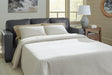 Bolsena Admiral leather sofa sleeper angled view