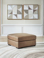 Veronella Sahara Leather Oversized Accent Ottoman angled view