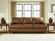 Saonara Amber Leather Sofa front view