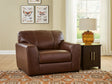 Brogliano Canyon oversized leather chair angled side view