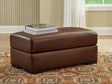 Brogliano Canyon Leather Match Ottoman front angle