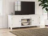 Robbinsdale Antique White 72 inch TV Stand front view