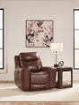 Next Move Mahogany Leather Power Recliner main front view