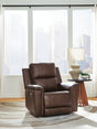 main view of Bleckley Espresso Leather Power Recliner