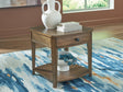 Burkbyer Brown End Table front view