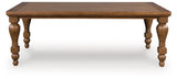 Greddinton Brown Dining Table front view