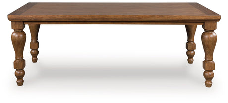 Greddinton Brown Dining Table front view