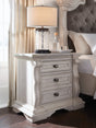 Bruchandi antique white traditional nightstand front view