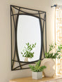 Freenville Black Accent Mirror front view