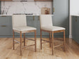 Isanti Light Brown Upholstered Counter Height Barstool front angle