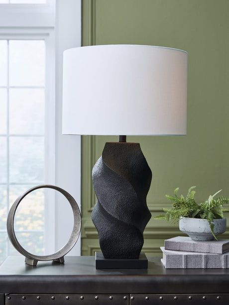 Amillion black table lamp front view