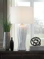 Lanwell Antique Gray Table Lamp front view