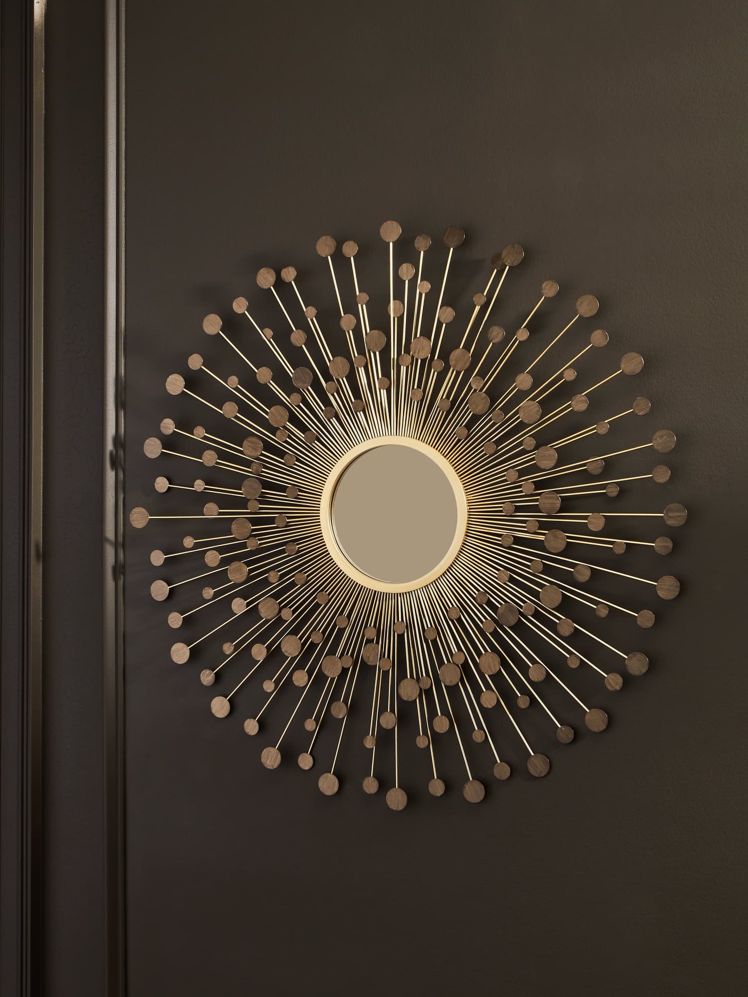 Morwenna Bronze and Gold Finish Accent Mirror front view