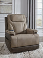 4Z-Peaceful Pause Sand Microfiber Power Lift Recliner front view