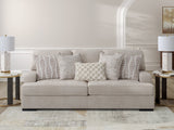 High Profile Taupe Chenille Sofa main view