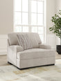 High Profile Taupe Chenille Oversized Chair front view