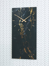 Teague wall clock black and gold finish front view