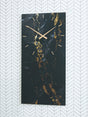 Teague wall clock black and gold finish front view