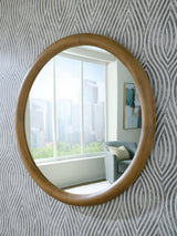 Yadiel Brown Accent Mirror front view with wood frame
