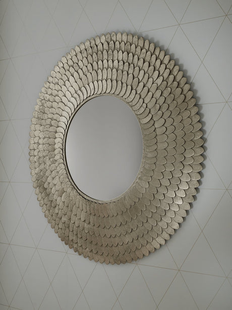 Wrightmund champagne finish sunburst accent mirror front view