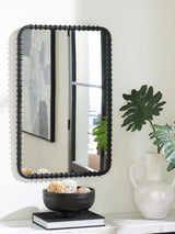 Judlow black accent mirror front view