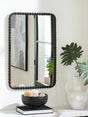 Judlow black accent mirror front view