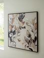 Trulow wall art floral tan brown black front view