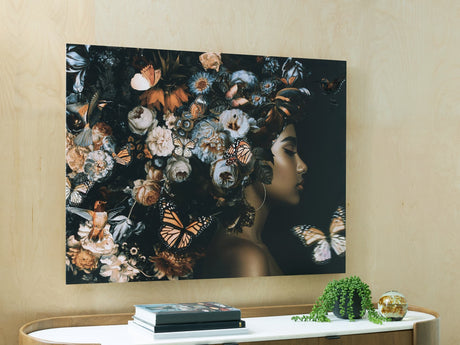 Valfer Orange Black White Wall Art front view