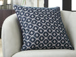 Abra Black and Ivory Pillow, front angle