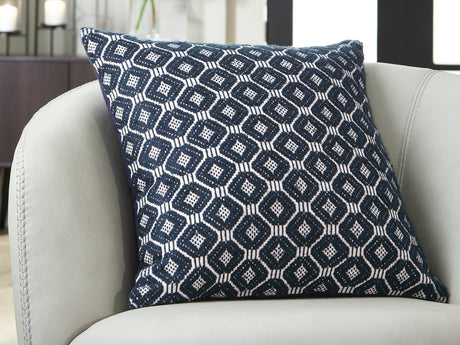 Abra Black and Ivory Pillow, front angle